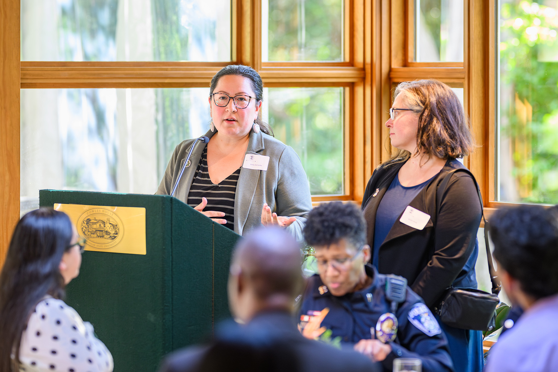 EAGLE representatives speak at the lectern