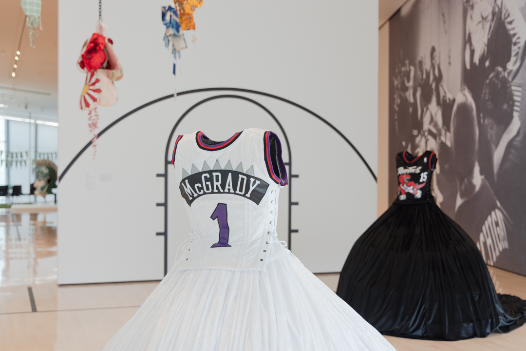 jersey dresses are displayed in the Broad Art Museum